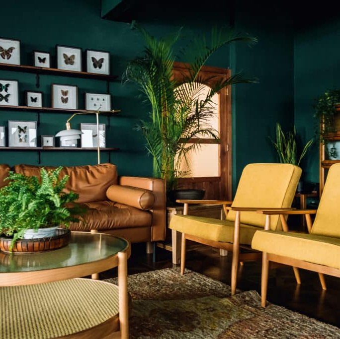 bold accent wall living room